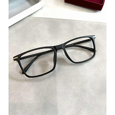 Kính gọng Mắt vuông to chất liệu nhựa dẻo, bền (Màu đen nhám)