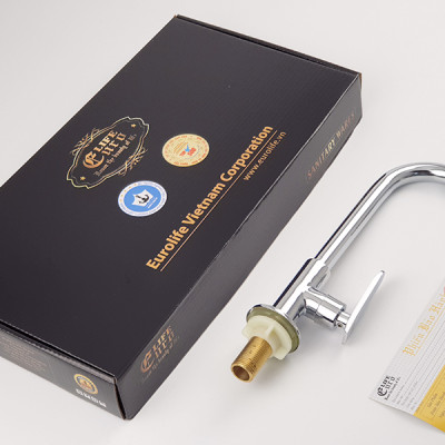 Vòi rửa chén lạnh Eurolife EL-T015 (Trắng bạc)