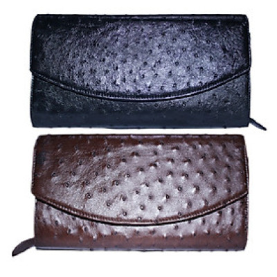 Túi xách nữ da đà điểu Huy Hoàng đeo chéo màu đen, nâu đất, vàng bò, nâu đỏ HT6430-31-32-33