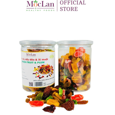Trái cây sấy dẻo Mix các loại cao cấp cho ăn kiêng ăn vặt Mộc Lan 250g - 500g
