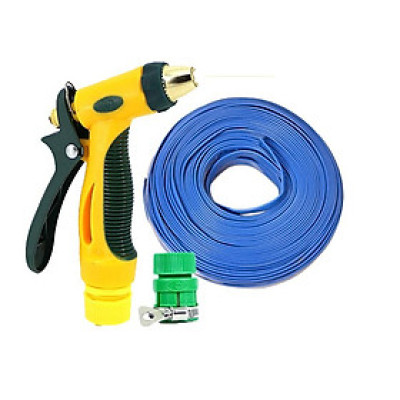 Bộ dây vòi xịt nước rửa xe,tưới cây tăng áp 3 lần 3-5M( nối nhựa xanh) 206317 TL