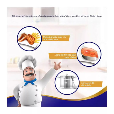 Lốc 3 Gói Khăn Giấy Bếp Rút Đa Năng