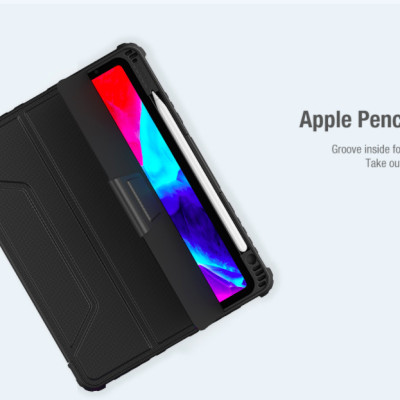 Bao da cao cấp cho iPad Pro 11 (2021) hàng chính hãng Nillkin Bumper Leather có nắp bảo vệ camera