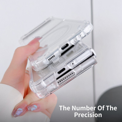 Ốp lưng chống sốc trong suốt hỗ trợ sạc Maqsafe cho Samsung Galaxy Z Flip 3 hiệu Likgus Maqsafe Magetic Case siêu mỏng 1.5mm, độ trong tuyệt đối, chống trầy xước, chống ố vàng, tản nhiệt tốt - hàng nhập khẩu