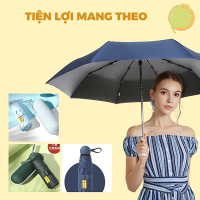 Ô  che nắng  , che mưa  có túi đựng nhỏ gọn   , màu sắc sang trọng   phủ lớp chống tia UV  xếp gọn tiện dụng , đi dạo dã ngoại , bảo vệ sức khỏe khi trời mưa nắng 