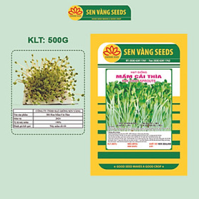 Hạt Giống Rau Mầm Cải Thìa - Hạt nhập khẩu New Zealand, nảy mầm >95%, dễ trồng, sinh trưởng khỏe - HẠT GIỐNG SEN VÀNG