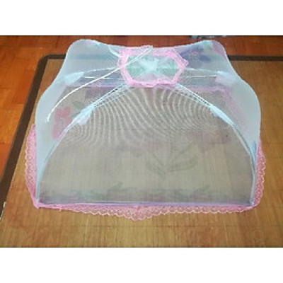 Đồ Dùng Phòng Ngủ -  Màn Mùng Chụp Rút Dây - Mùng Chụp Em Bé Voan In Bông Đẹp , Gấp gọn
