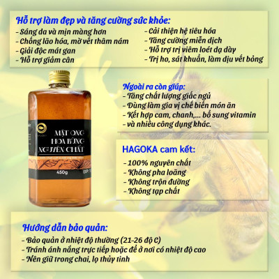 Mật ong rừng nguyên chất loại 450g chai nhựa