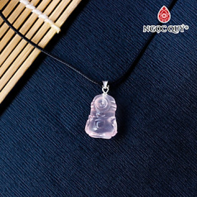 Mặt dây chuyền minion pha lê hồng cao cấp - Ngọc Quý Gemstones