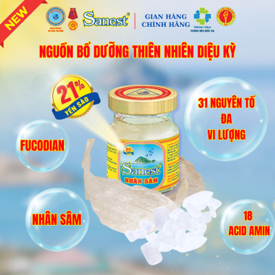  NEW [ Combo 30 lọ] Nước Yến sào Khánh Hòa Sanest 21% - Nhân Sâm
