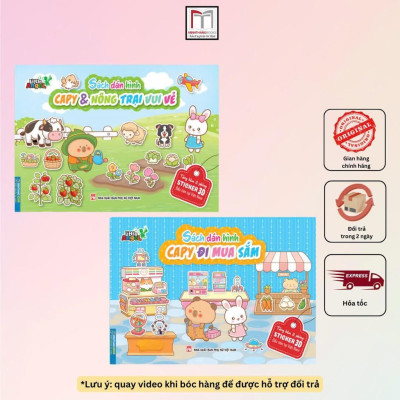 Sách - Dán Hình Capy - Tặng Kèm Phòng Sticker 3D - Combo 4 Cuốn - Minh Thắng