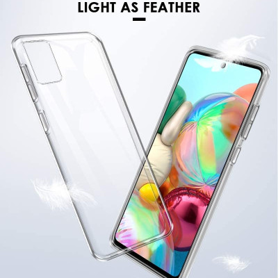 Ốp lưng dẻo silicon cho Samsung Galaxy A71 hiệu Ultra Thin (siêu mỏng 0.6mm, chống trầy, chống bụi) - Hàng nhập khẩu