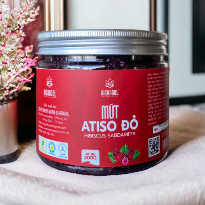 Mứt Atiso đỏ Hichagol 100% từ thiên nhiên, giải độc,mát gan, giàu vitamin C [Hủ 200 gr]