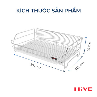 Kệ (giá) để chén bát HiVE DG Big 2 tầng inox 304