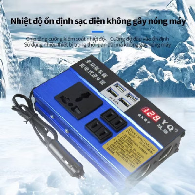 bộ biến tần trên ôtô chuyển đổi nguồn điện từ 12V ra 220V