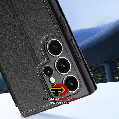 Bao da chống sốc Dux Ducis cho SamSung Galaxy S24 Ultra có 2 ngăn đựng thẻ tiện dụng - Hàng nhập khẩu
