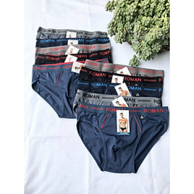 Combo 10 quần lót nam 05 màu lưng thun 3cm,thun lạnh 04 chiều co dãn,thoáng mát(Roman,Heroman,Tony)