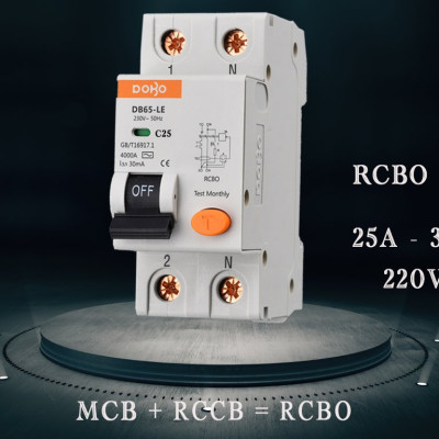 Cầu Dao Chống Giật 2 Pha Dobo Electric Korea (25A - 30mA) - Trắng