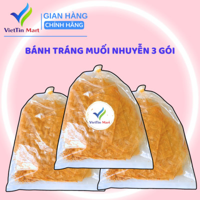 Combo 3 Gói Bánh Tráng Muối Nhuyễn Xì Ke Viettin Mart