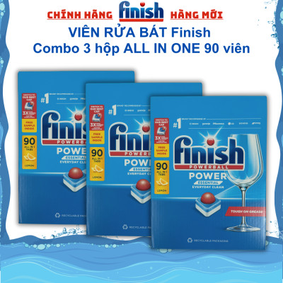 [HCM] Viên rửa bát Finish All in one 90 viên hương chanh