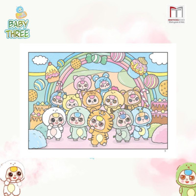 Sách Tô Màu - Thị Trấn Nhỏ Hạnh Phúc + Baby Three 12 Con Giáp ở Vương Quốc Ngọt Ngào - Minh Thắng