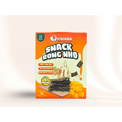 Snack rong nho dinh dưỡng Okinawa - Vị phô mai - Hộp 18gr