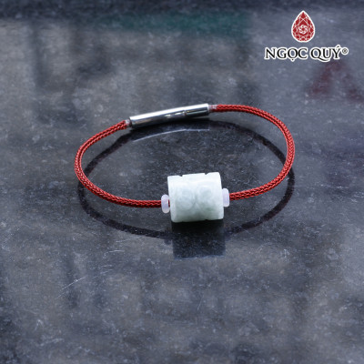Vòng tay lu thống đá đá cẩm thạch A mệnh mộc hỏa - Ngọc Qúy Gemstones