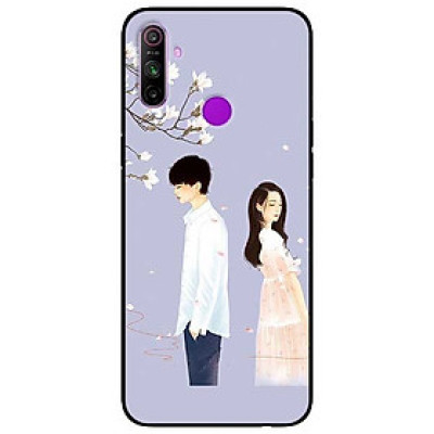 Ốp lưng dành cho Realme C3 mẫu Cặp Đôi Nền Tím