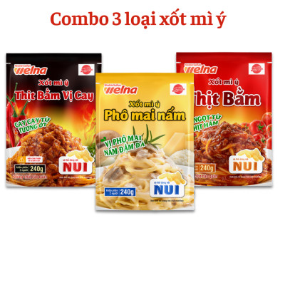 Combo 3 Gói Xốt Mì Ý Nhiều Vị - Nisshin Seifun Welna Shop
