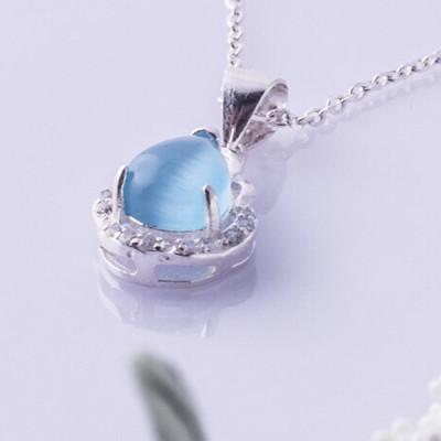 Dây chuyền bạc nữ trang sức bạc Ý S925 Bạc Xinh Huệ Ngân - Giọt sương long lanh YYDZ123