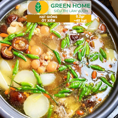 Hạt Giống Ớt Xiêm Greenhome, Gói 0,2gr, Dễ Trồng, Sai Trái, Siêu Cay G09