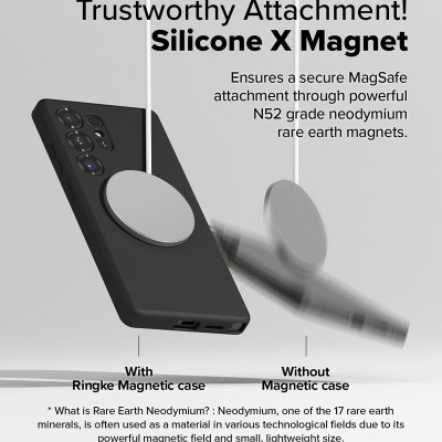 Ốp lưng dành cho Samsung Galaxy S25 Ultra RINGKE Silicone Magnetic - Hàng Chính Hãng