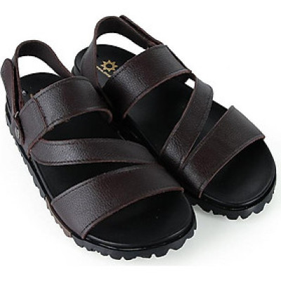 Dép quai hậu nam Huy Hoàng màu nâu HT7792