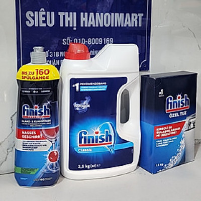 Combo Finish: Bột 2,5kg + Muối 1,5kg + Bóng 750ml