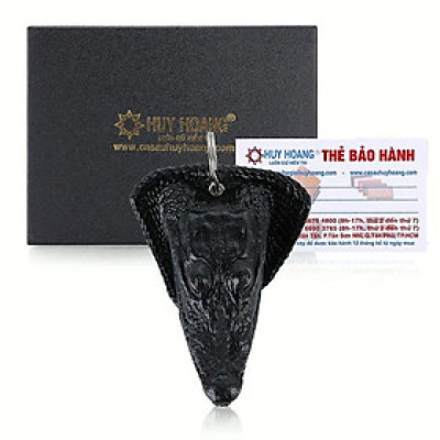 HT8285 - Móc khóa đầu cá sấu Huy Hoàng cỡ lớn màu đen