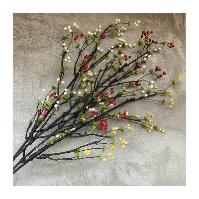 Cành cổ sơ ri trang trí cắm điểm - dài 100cm gồm 6 nhánh - Cây giả, hoa lụa trang trí nhà cửa