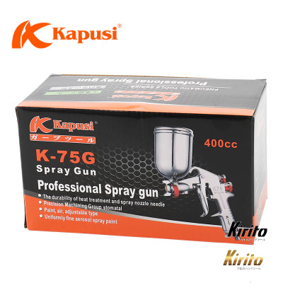 Súng phun sơn khí nén có chỉnh gió Kapusi Japan, đầu béc 1.5mm, 4 và 10 lỗ péc phun