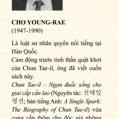 Chun Tae-il - Ngọn đuốc sống cho giai cấp cần lao