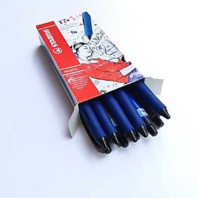 Hộp 10 Bút bi gel STABILO Palette 268 F 0.7mm (GP268F/10) - Đỏ