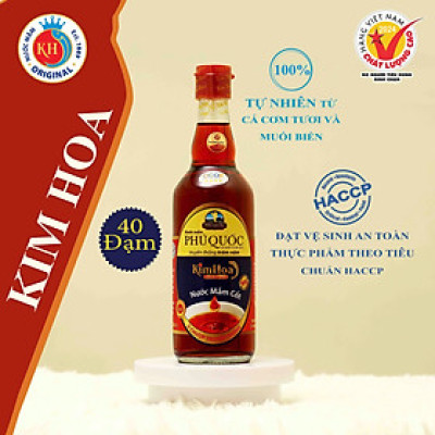 Nước mắm cốt Kim Hoa Phú Quốc 40 đạm chai 520ml
