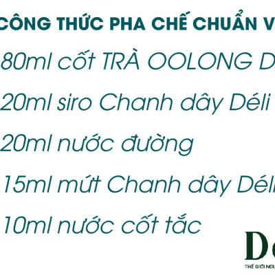 Trà Olong Déli 500gr+ Mứt chanh dây Déli 1lit+ Siro chanh dây Déli 1lit [COMBO nguyên liệu pha chế 40ly trà chanh dây] HSD: 12 tháng, chuyên dùng cho các quán