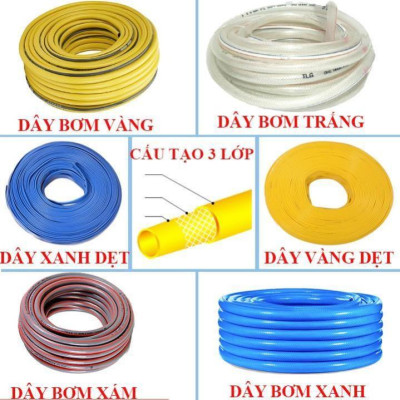 Bộ dây vòi xịt nước rửa xe,tưới cây tăng áp 3 lần 3-5M( nối nhựa xanh) 206317 TL