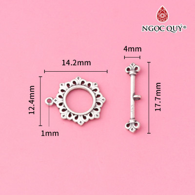 Charm bạc khóa nhiều họa tiết - Ngọc Quý Gemstones