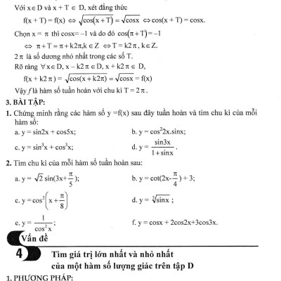 Kĩ Thuật Giải Nhanh Bài Toán Hay Và Khó Đại Số Giải Tích 11_HA
