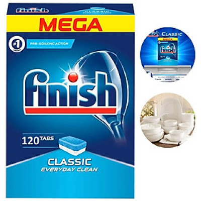 Viên rửa chén bát Finish Classic 120 viên - Hàng chính hãng