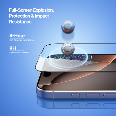 [Không Lẹm Viền] Miếng Dán Cường Lực Kèm Khung Tự Dán Dux Ducis cho iPhone 17 Pro Max / 17 Pro/ 17 Air/ 17, Roga Series_ Hàng chính hãng