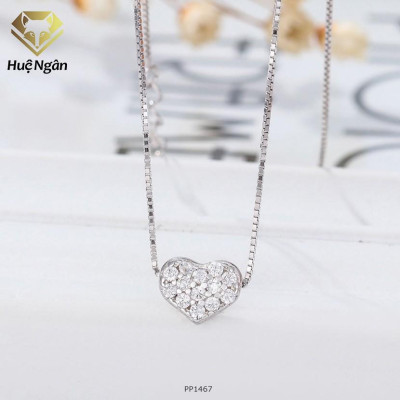 Dây chuyền bạc 925 Huệ Ngân - Tim xinh đính đá PP1467 P2
