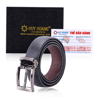 HJ5411-12-15-16 - Dây thắt lưng nữ Huy Hoàng da đà điểu trơn màu đen, nâu đất, nâu đỏ, vàng