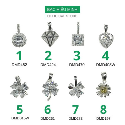  Bộ Sưu Tập Mặt Dây Chuyền Nữ Bạc Ta Đính Đá Cao Cấp Bạc Hiểu Minh BST002