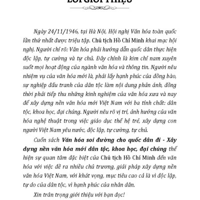 Văn Hoá Soi Đường Cho Quốc Dân Đi - Xây Dựng Nền Văn Hoá Mới: Dân Tộc, Khoa Học, Đại Chúng